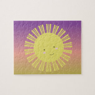 Quebra-cabeça Crianças do Sol Lindas Gradiente Arco-íris