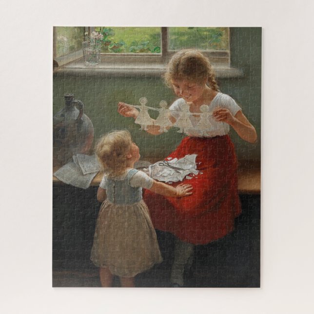 Quebra-cabeça Crianças Fazeres Silhuettes (Crianças Cutes Brinca (Vertical)