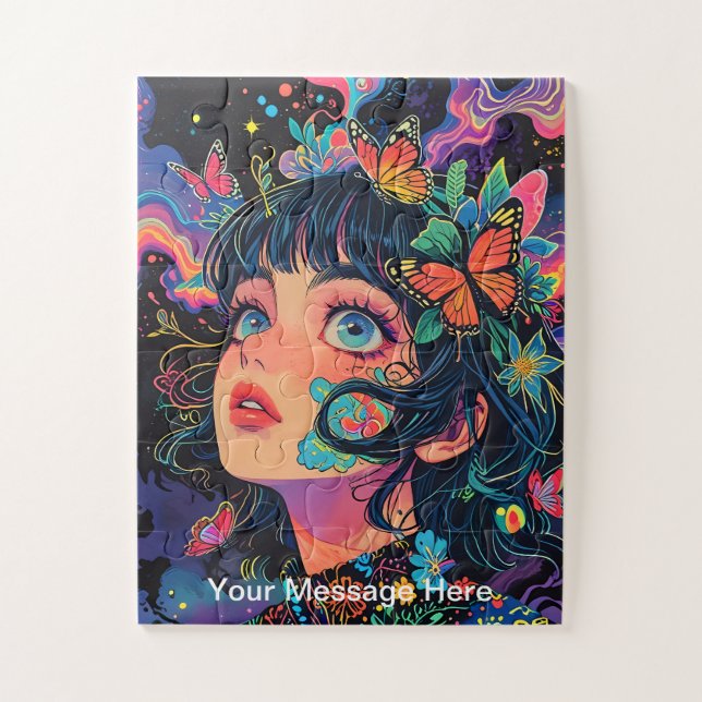 Quebra-cabeça Crianças Fusão Vibrante de Fantasia e Anime Art Ji (Vertical)