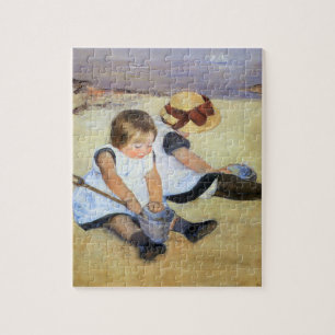 Quebra-cabeça Crianças Jovens Jogando na Praia (Mary Cassatt)