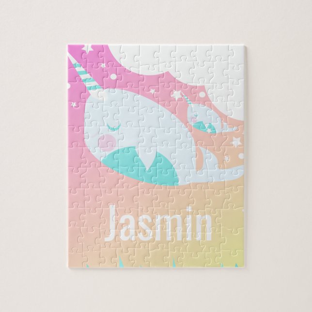 Quebra-cabeça Crianças Mágicas Gradientes de Arco-Íris Narbaleia (Vertical)