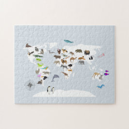 Quebra-cabeça Crianças - O Mundo dos Animais