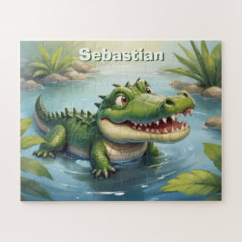 Quebra-cabeça Crianças Personalizadas Crocodilo