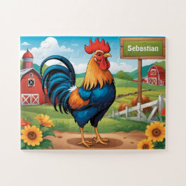 Quebra-cabeça Crianças Personalizadas do fazenda Rooster