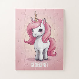 Quebra-cabeça Crianças Personalizadas Fantásticas do Unicórnio E