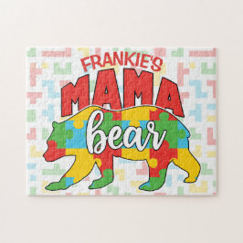 Quebra-cabeça Crianças Personalizadas NOME Mama Ursa Atenção Mãe