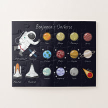 Crianças Planetas Astronautas Monograma Universe T