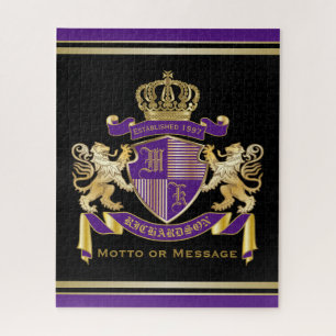 Quebra-cabeça Criar seu próprio emblema da coroa do monograma d