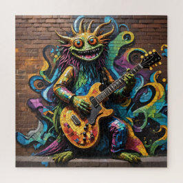 Quebra-cabeça Criatura de Violão - Grafite Arco-Íris
