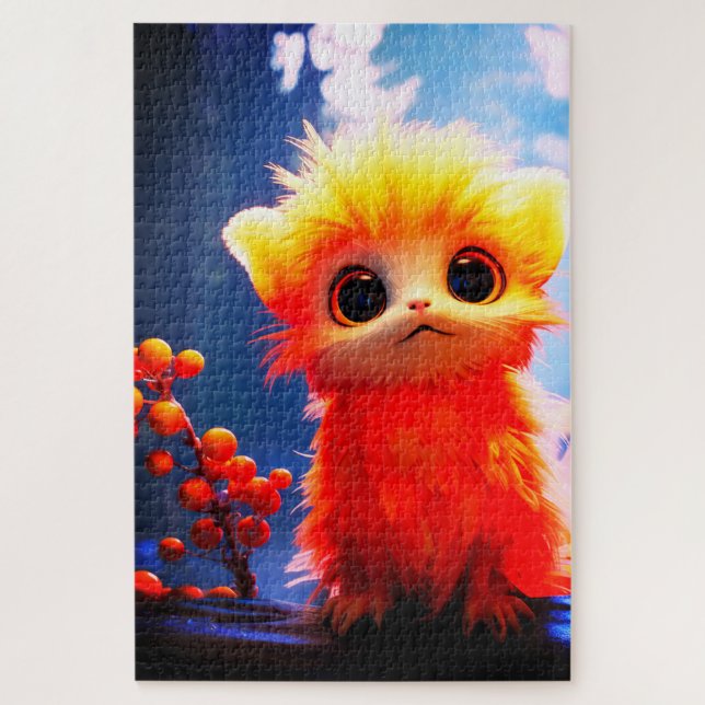 Quebra-cabeça Criatura Laranja (Vertical)