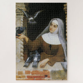 Quebra-cabeça Criaturas de Deus (freiras alimentando pássaros)