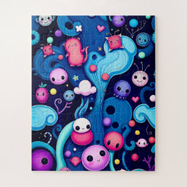 Quebra-cabeça Criaturas Whimsic - Mundo Fantástico Colorido