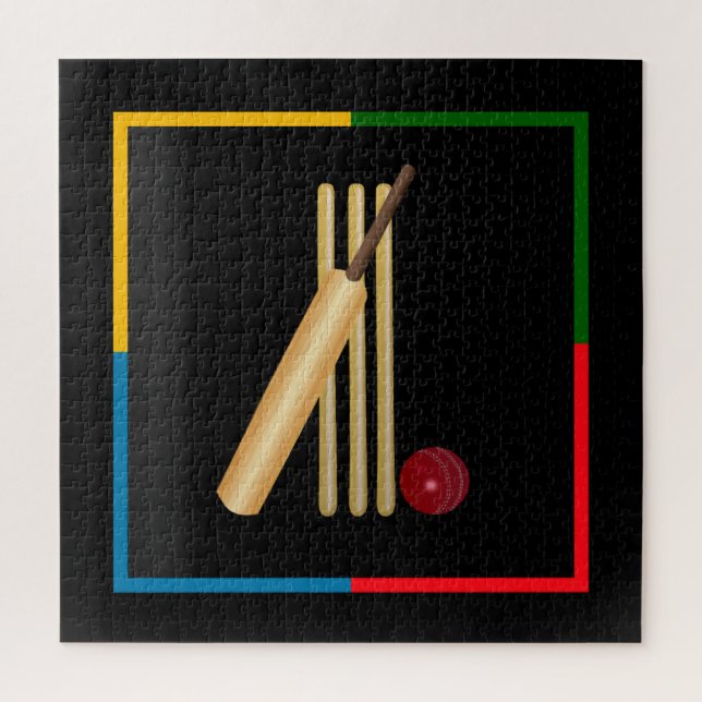 Quebra-cabeça Cricket, wicket, bat and ball,  (Vertical)