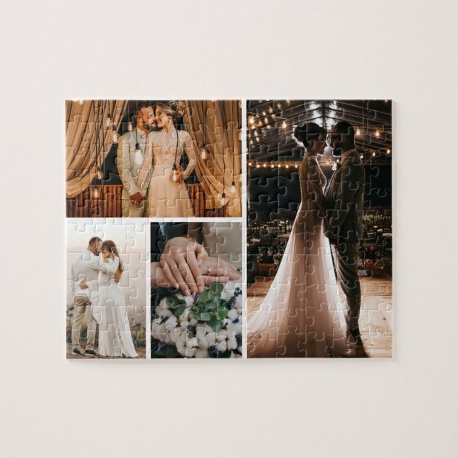 Quebra-cabeça Crie a sua própria colagem de 4 fotos (Horizontal)