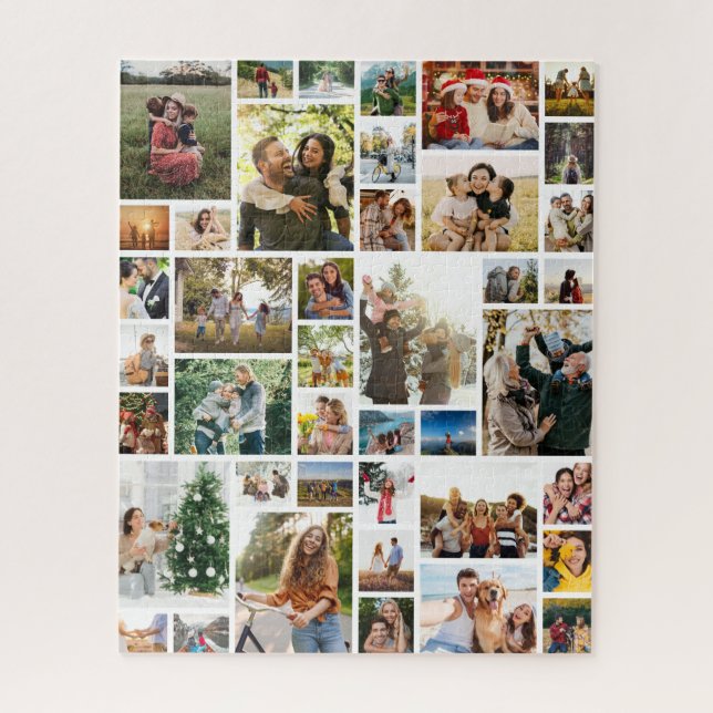 Quebra-cabeça Crie Sua Colagem Personalizada de 42 Fotos (Vertical)