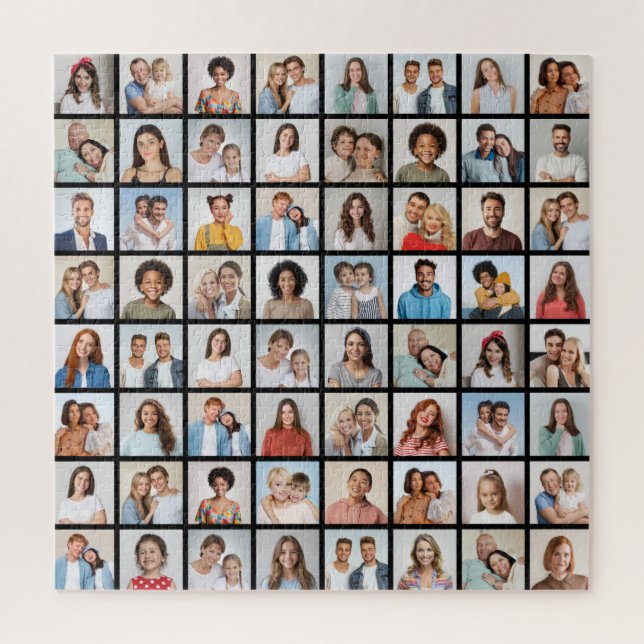 Quebra-cabeça Crie Sua Própria Colagem de 64 Fotos (Vertical)