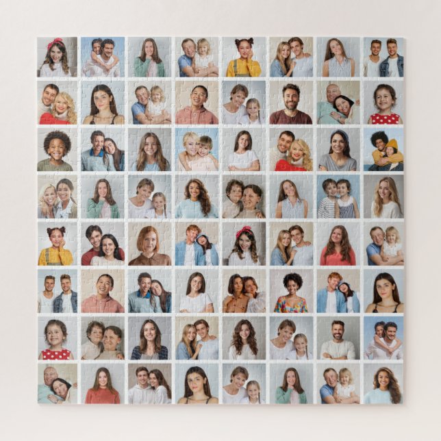 Quebra-cabeça Crie Sua Própria Colagem de 64 Fotos (Vertical)