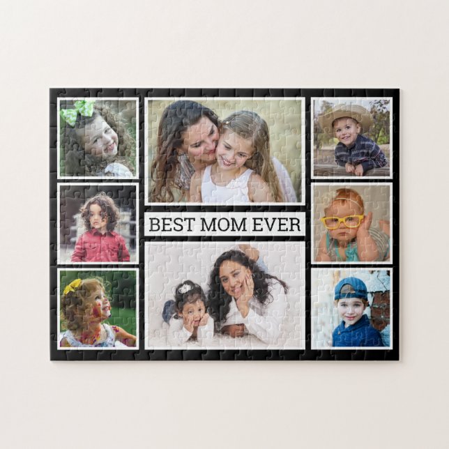 Quebra-cabeça Crie Sua Própria Colagem de Fotografias Melhor Mãe (Horizontal)