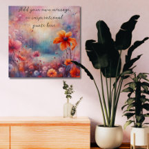 crie sua própria mensagem inspiradora, flores