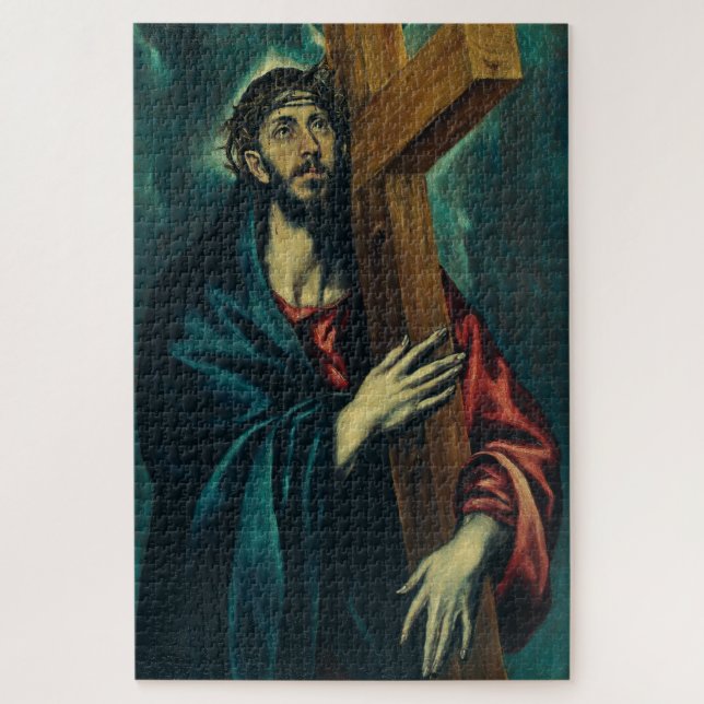 Quebra-cabeça Cristo Carregando a Cruz por El Greco (Vertical)