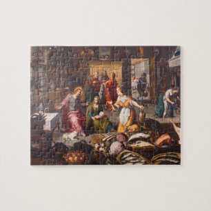 Quebra-cabeça Cristo com Martha e Mary por Joos Goemare