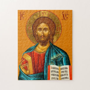 Quebra-cabeça Cristo de Jesus, Ícone Cristão Ortodoxo Oriental