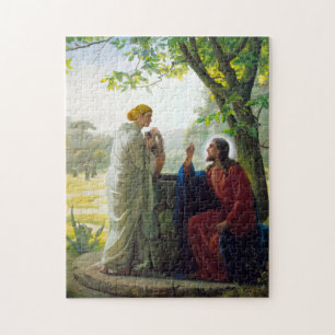 Quebra-cabeça Cristo e Mulher Samaritana de Carl Bloch