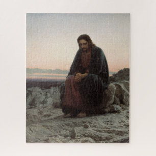Quebra-cabeça Cristo no Deserto - Ivan Kramskoy 