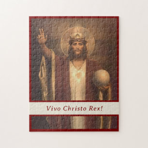 Quebra-cabeça Cristo personalizável do rei