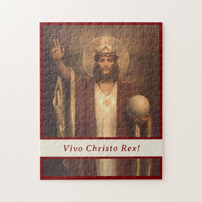 Quebra-cabeça Cristo personalizável do rei (Vertical)