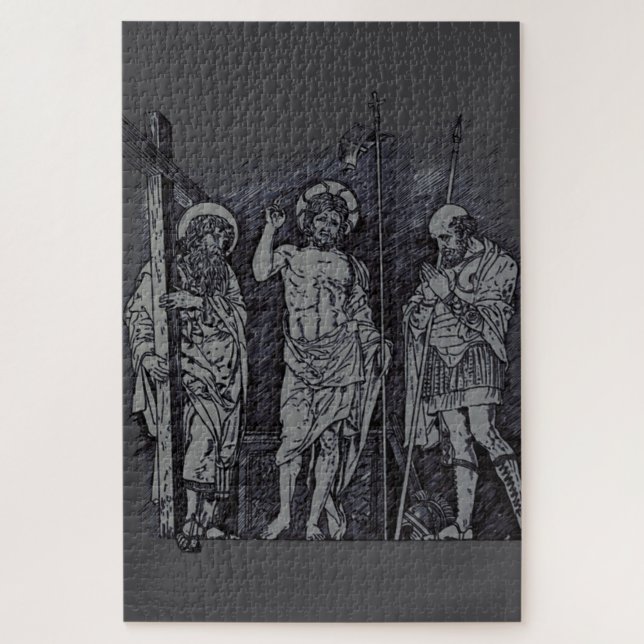 Quebra-cabeça Cristo Ressuscitado entre os Santos André e Longin (Vertical)