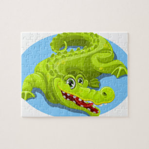 Quebra-cabeça Crocodilo feliz