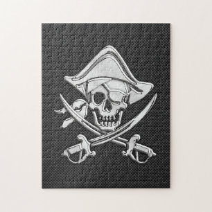 Quebra-cabeça Cromo como Pirata em Fibra de Carbono Negro