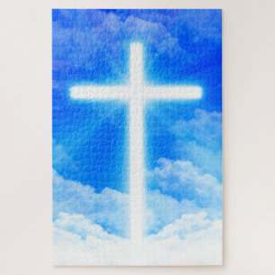 Quebra-cabeça Cruz de Cristo de Jesus Personalizável Cristão