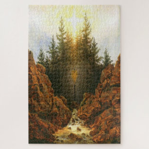 Quebra-cabeça Cruz na Floresta - Caspar David Friedrich