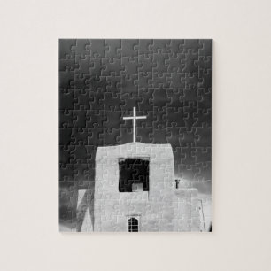 Quebra-cabeça Cruz na igreja mais antiga, San Miguel, Santa Fe,
