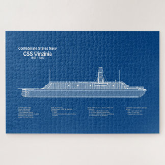 Quebra-cabeça CSS Virginia - Ship Blueprint Planos ABD