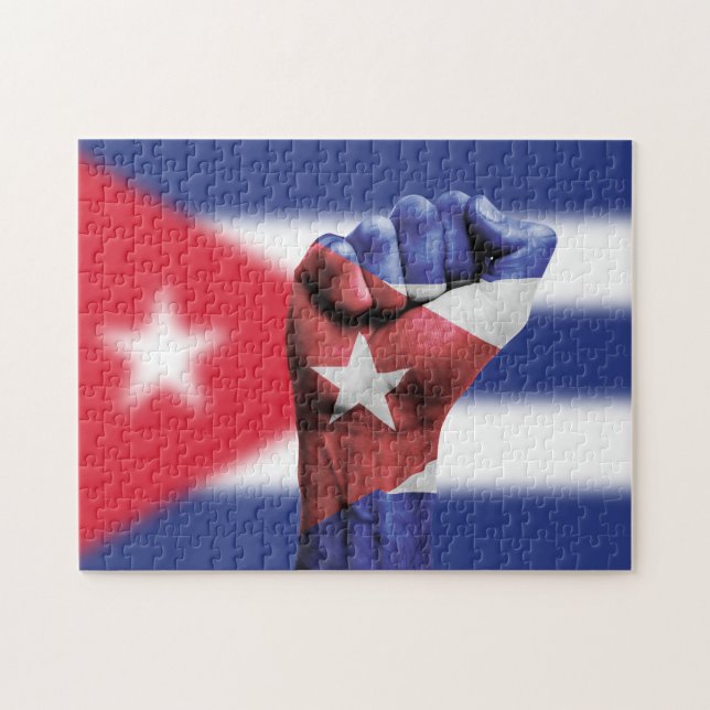 Quebra-cabeça Cuba Flag Fist (Horizontal)