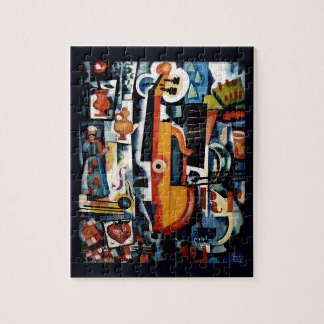 Quebra-cabeça Cubism do ~ de Bom Ménage ~1916 da viola de Parto (Vertical)