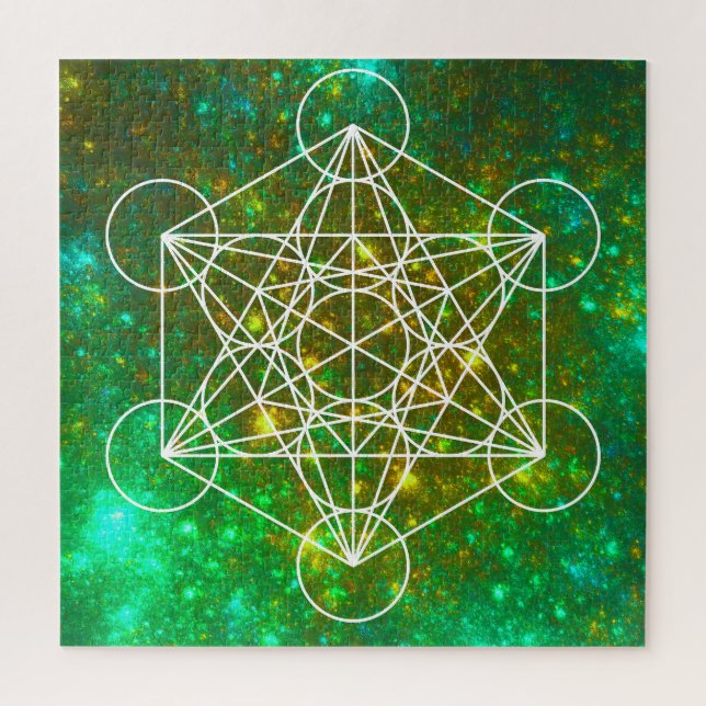Quebra-cabeça Cubo de Metatron, Geometria Sagrada, Símbolo Espir (Vertical)