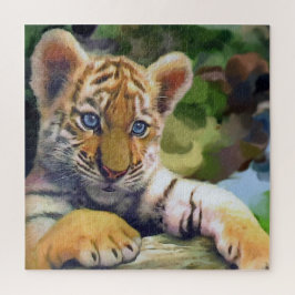 Quebra-cabeça Cubo De Tigre Da Selvagem