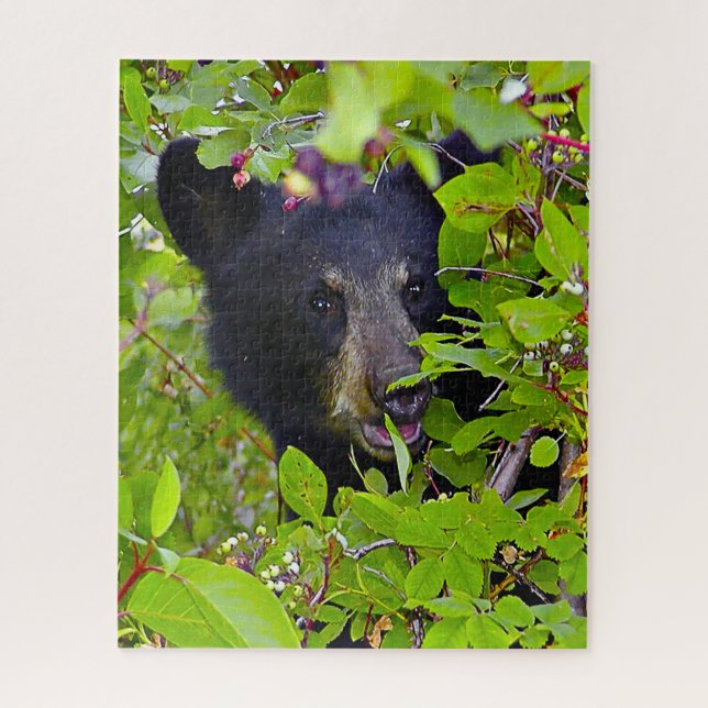 Quebra-cabeça Cubos de Urso Negro. (Vertical)