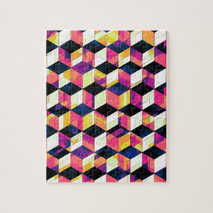 Quebra-cabeça Cubos Geométricos Pop Art