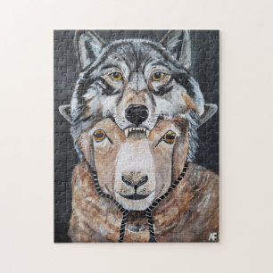 Quebra-cabeça Cuidado Falsos Alphas Pintura por Alfred Fox