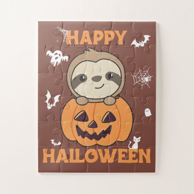 Quebra-cabeça Culpa Em Pumpkin De Lúteras Doce Para O Halloween  (Vertical)