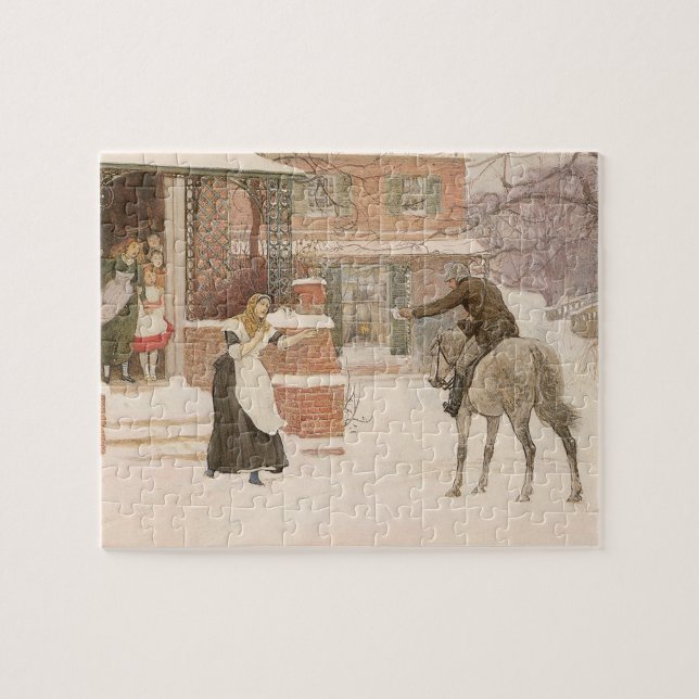 Quebra-cabeça Cumprimentando o Carteiro por Robert Walker Macbet (Horizontal)