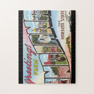 Quebra-cabeça Cumprimentos do poster de viagens de