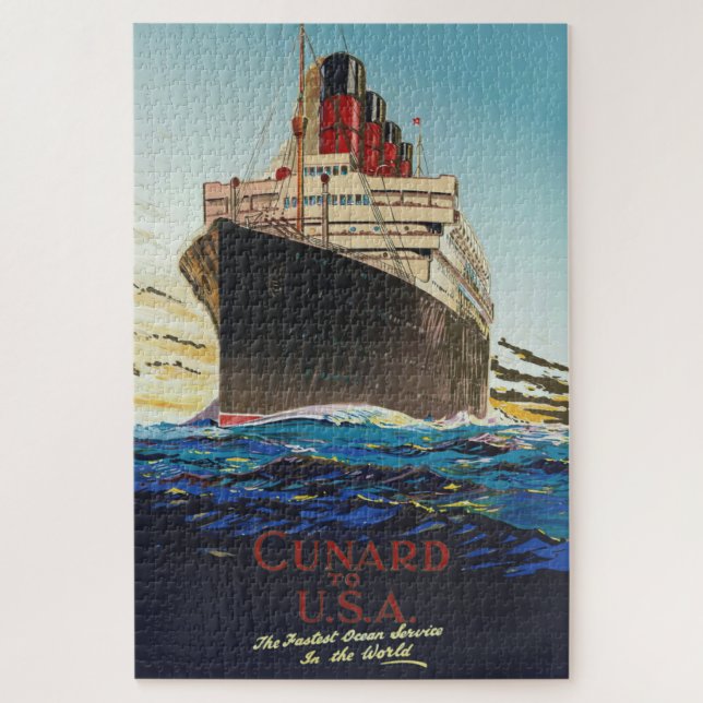 QUEBRA-CABEÇA CUNARD OCEAN LINER AQUITANIA (Vertical)