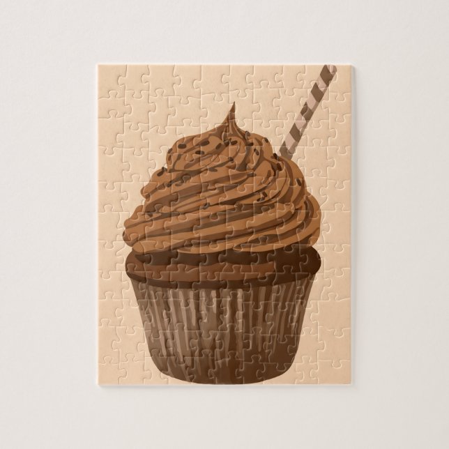 Quebra-cabeça Cupcake de chocolate (Vertical)