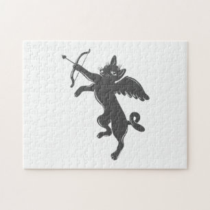 Quebra-cabeça cupid do gato - Escolher cor de fundo